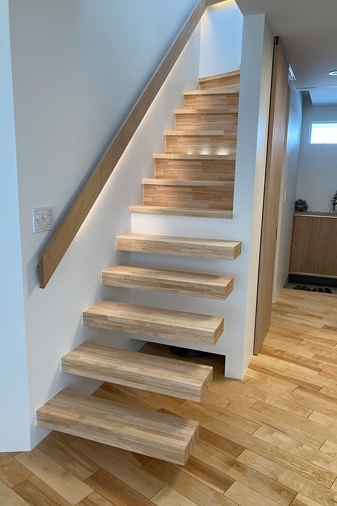 壁付平角手すり