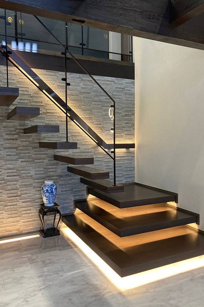 壁付平角手すり