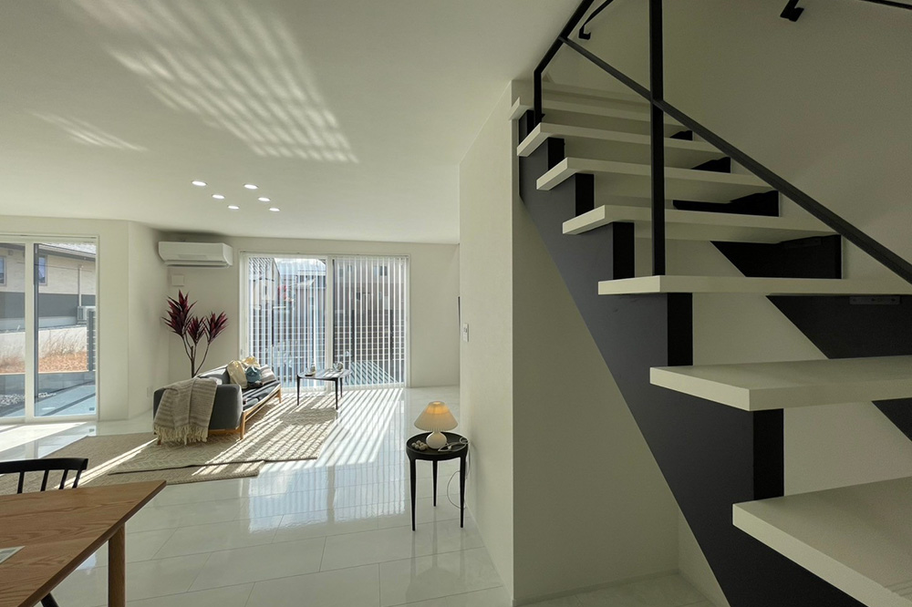 壁付スチール手すり